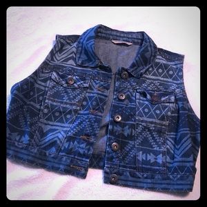 Tribal Print- Jean Vest